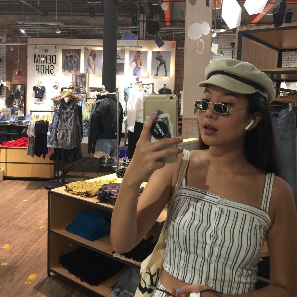 Brandy Melville white striped Lily Top